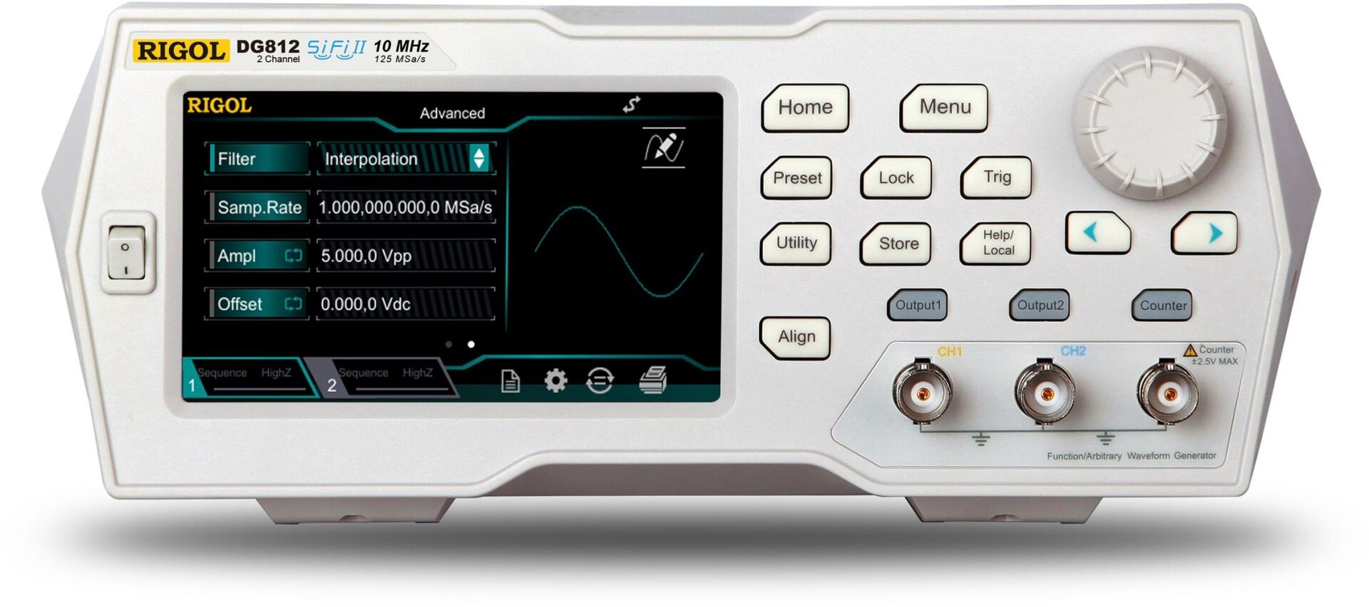 Rigol DG812 10MHz 2 Kanallı Keyfi Dalgaformu Sinyal Jeneratörü