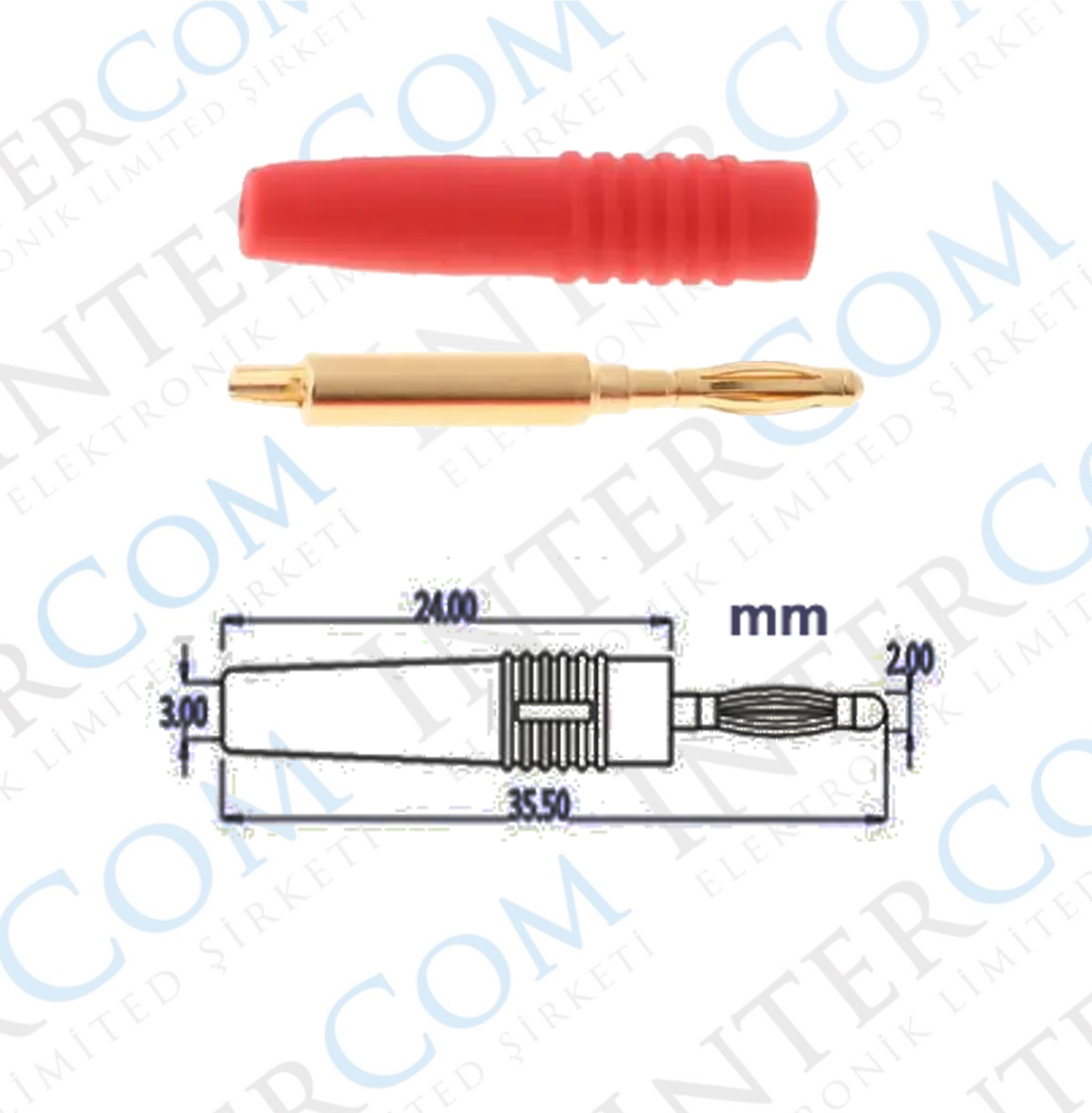 IC-238S Banana Jak Silikonlu 2mm CX-2067