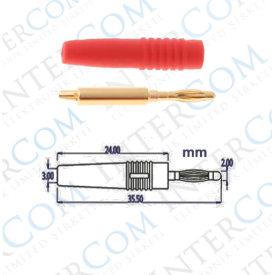 IC-238S Banana Jak Silikonlu 2mm CX-2067