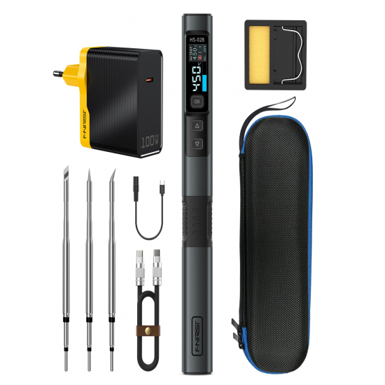 Fnirsi HS-02B 100W Akıllı Kalem Havya Full Set -PD Destekli