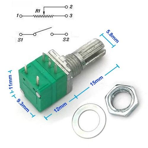 10kohm Potansiyometre B10K 5 Pin