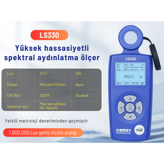 Linshang LS330 Profesyonel Spektral Lüksmetre
