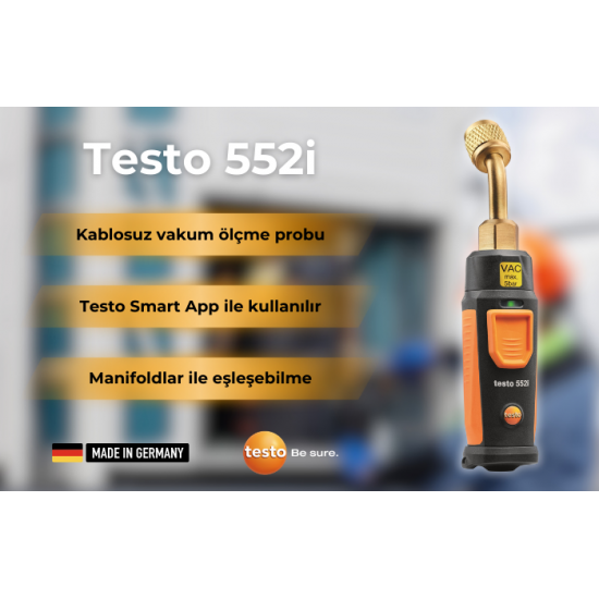 Testo 552i Uygulama Kontrollü Kablosuz Vakum Probu
