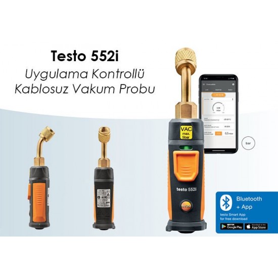 Testo 552i Uygulama Kontrollü Kablosuz Vakum Probu
