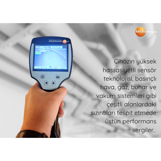 Testo Sensor LD Pro Kameralı Ultrasonik Gaz Sızıntı Dedektörü