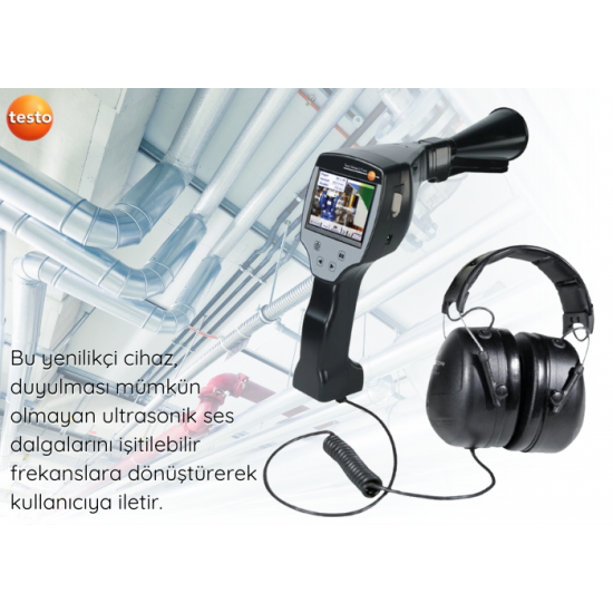 Testo Sensor LD Pro Kameralı Ultrasonik Gaz Sızıntı Dedektörü