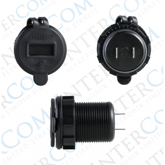 IC-266D Pano Tipi Voltmetreli 2'li USB