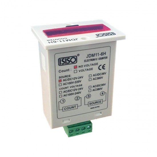Isıso JDM11-6H 220v AC Npn 6 Haneli Dijital Sayıcı