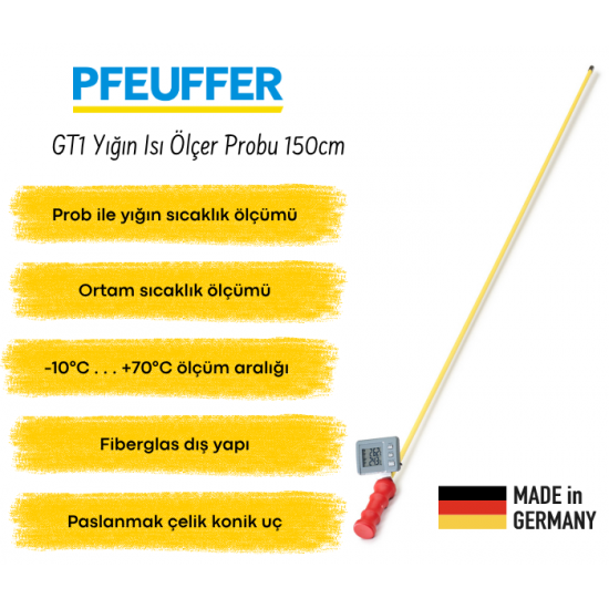 Pfeuffer GT1-2 Yığın Isı Ölçer Probu 195 cm