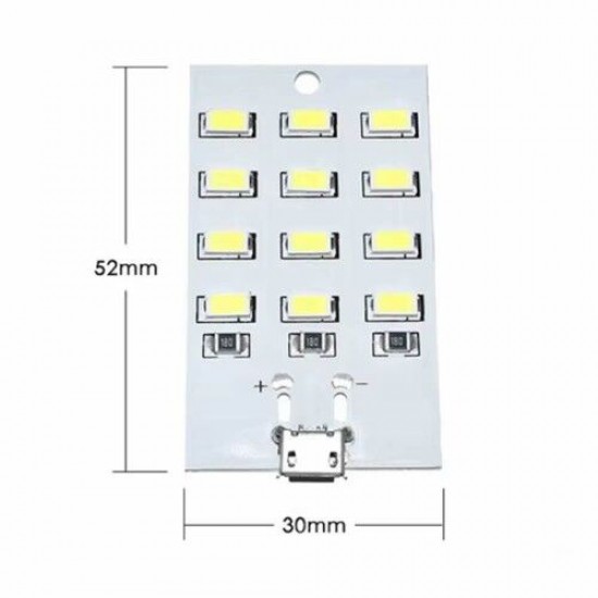 5730 5V 12 Led Kartı Microusb