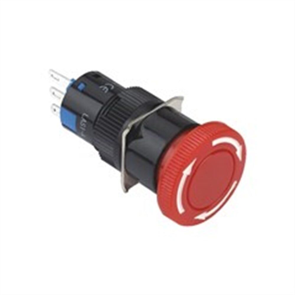 LAS1-AY-11TS 16mm Acil-stop Buton Bas-çevir 1NO/1NC