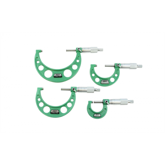Insize 3203-1004A Dış Çap Mekanik Mikrometre Seti (4 Parça) 0-100 mm