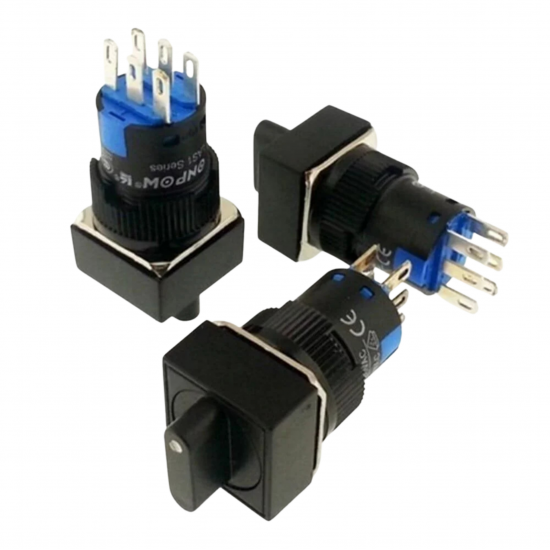 LAS1-AJ-22X-21N 16mm Mandal Buton OFF-ON 2NO/2NC