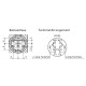 LAS1-AY-11X-21 16mm Mandal Buton OFF-ON 1NO/1NC