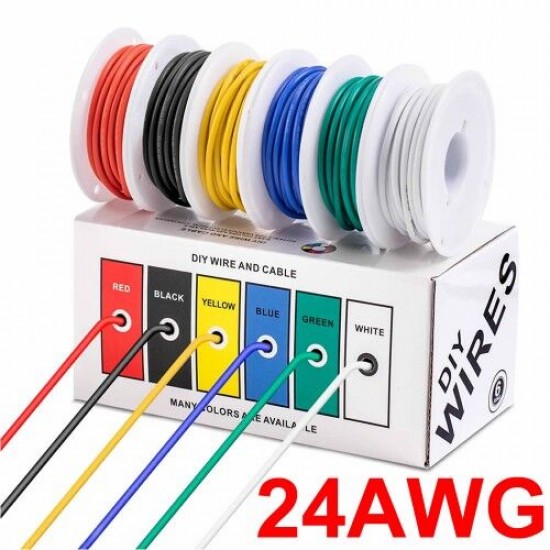 6 Renk 24Awg 60 Metre Elektrik Kablo Seti