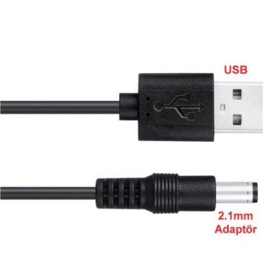 USB to 2.1mm Adaptör Çevirici Kablo