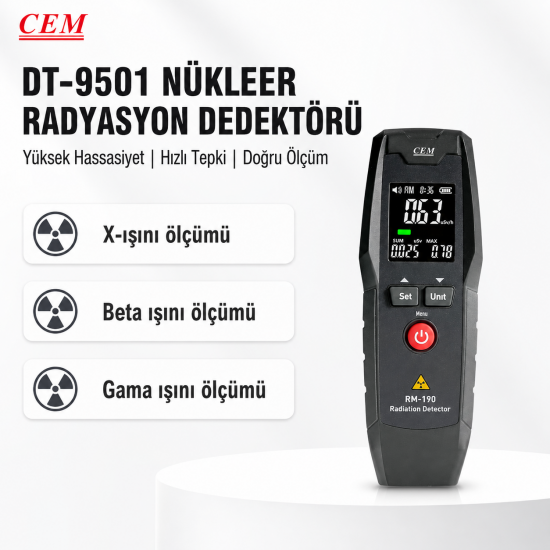 CEM RM-190 Radyasyon Dedektörü