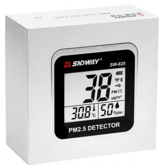 Sndway SW-825 PM2.5 Partikül Ölçer Sıcaklık ve Nem Monitörü