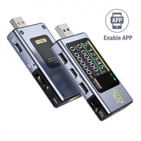 FNIRSI FNB58 USB Hızlı Şarj Test Cihazı – Voltaj Akım Güç ve PD Protokol Ölçer