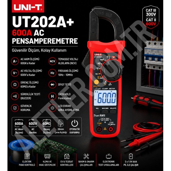 Unit UT202A+ 600A AC Pensampermetre
