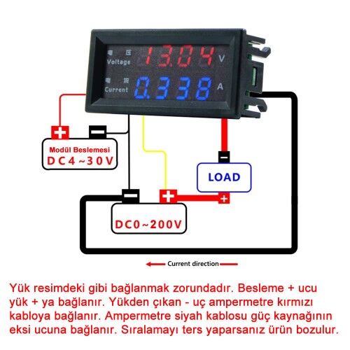 DC 200V 10A Voltmetre M4430