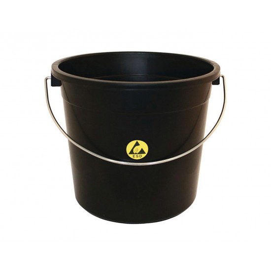 Antistatik ESD Siyah İletken Çöp Kovası 12 Litre