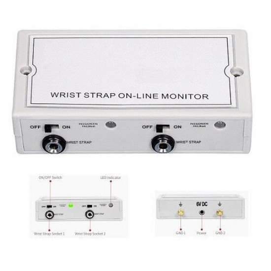 Antistatik ESD Süreklilik Test Monitörü Çift Girişli