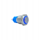 E21 16MM METAL BUTON KALICILI 12-24V MAVİ LED 1NO/1NC