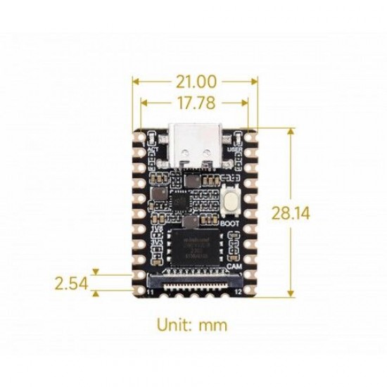 Mini RV1103 Pico Mini B 128MB Flash Lehimli