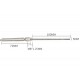 K Tip Thermocouple 100mm M8 Prob 1 Metre Kablo