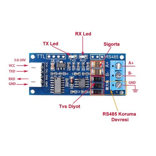 TTL to RS485 Modül Otomatik Flow Kontrol