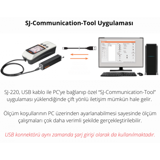 Mitutoyo SJ-220 Taşınabilir Yüzey Pürüzlülük Ölçüm Cihazı