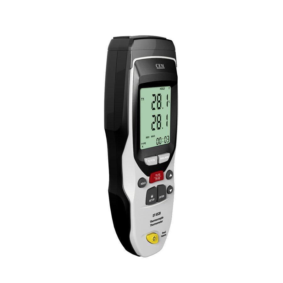 Cem DT-852B Dijital Çift Girişli Termokupl Termometre Datalogger