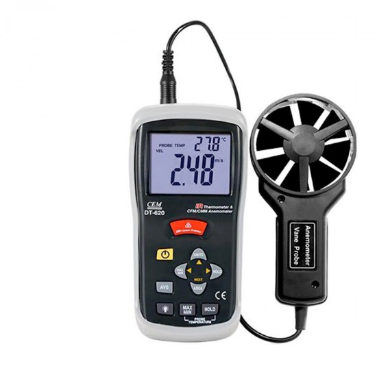 Cem DT-620 Anemometre ve Kızılötesi Termometre CFM-CMM