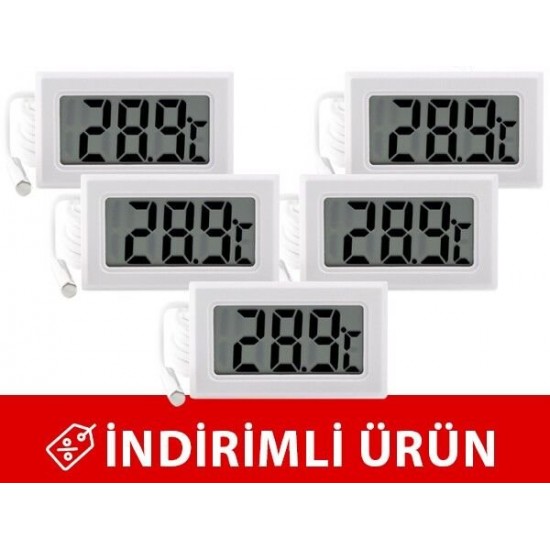 DC-1 Beyaz Pano Tipi Soketli Termometre (5´ li Paket)