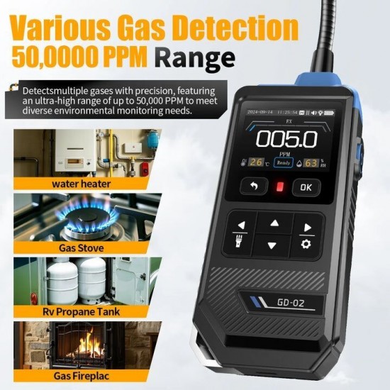 FNIRSI GD-02 Yanıcı Gaz Dedektörü
