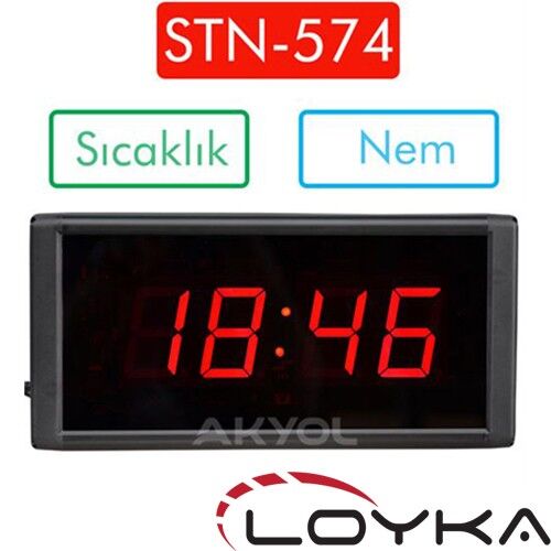 Loyka STN-574 Işıklı Termometre Saat Nem