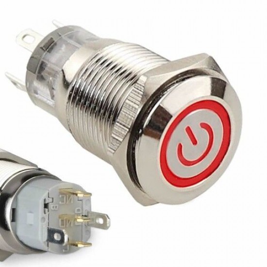 Kırmızı Power Sembol Ledli
