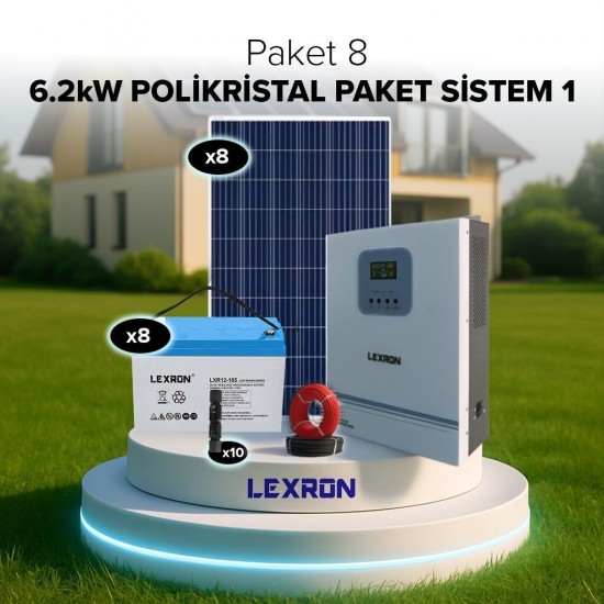 6.2Kw Polikristal Paket Sistem 1 (Paket 8)