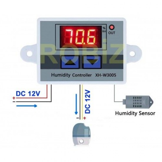 XH-W3005 DC 12V Nem Kontrol Cihazı