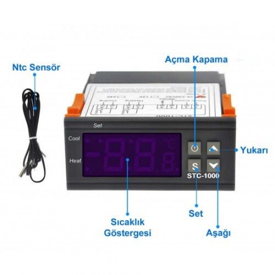 STC-1000 Sıcaklık Termostatı 220V