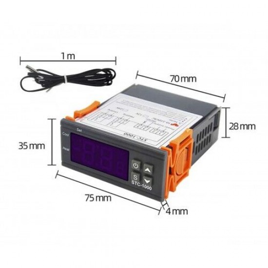 STC-1000 Sıcaklık Termostatı 220V