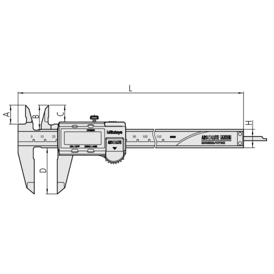 Mitutoyo 500-162-30 Dijital Kumpas 200mm