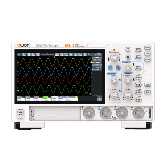 Owon ADS814A 100 MHz 4 Kanal 1.25GSa/s 12 Bit Dijital Osiloskop