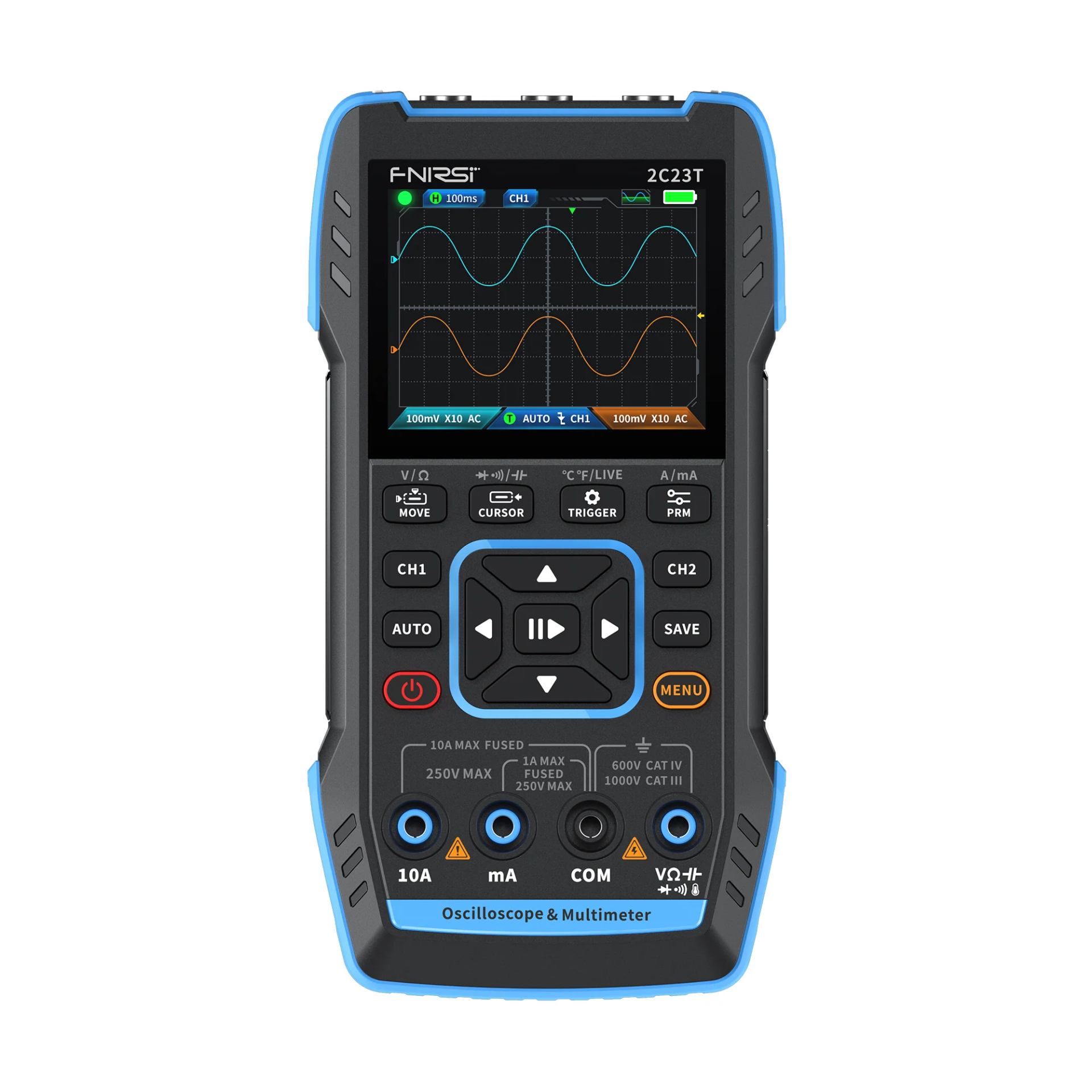 Fnirsi 2C23T 3in1 10MHz 2 Kanal 50MSa/s El Tipi Dijital Osiloskop & Multimetre & Sinyal Jeneratörü