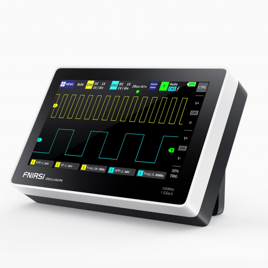Fnirsi ADS1013D 2 Kanal 100MHz 1GSa/s Dijital Dokunmatik Tablet Osiloskop + P4100 Prob Dahil