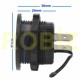 Yuvarlak Voltmetre Termometre 12V/24V