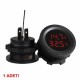 Yuvarlak Voltmetre Termometre 12V/24V