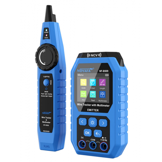 Noyafa NF-B509 Dijital Multimetreli Kablo Test ve İzleme Cihazı