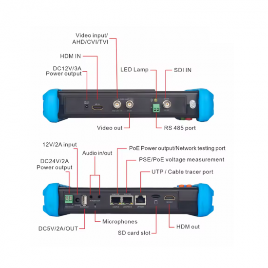Noyafa NF-IPC716 ADHS PRO 4K CCTV Kamera Test Cihazı IP Analog PoE Tester